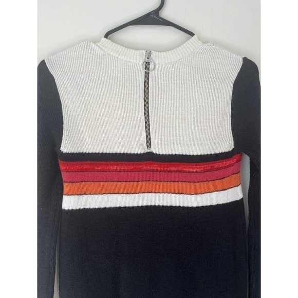 Free People colorblock sweater dress with bright orange red and pink ombre sz XS - Picture 3 of 10